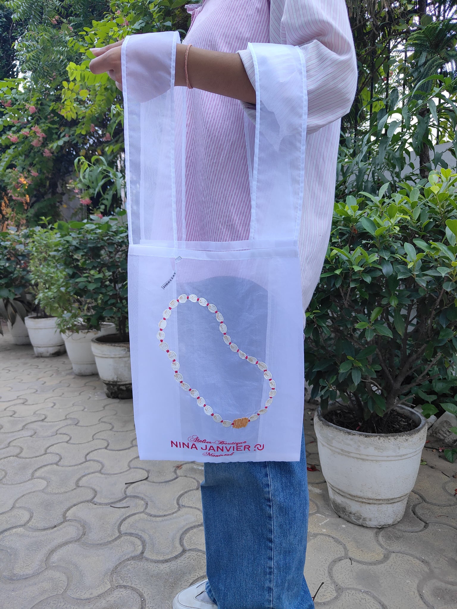 Embroidered Soga Tote Bag